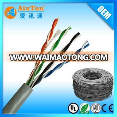 Direct Factory Price Per Meter UTP Pure Copper CCA 24AWG 0.5mm Cat5 Cable with Easy Pull OEM Box